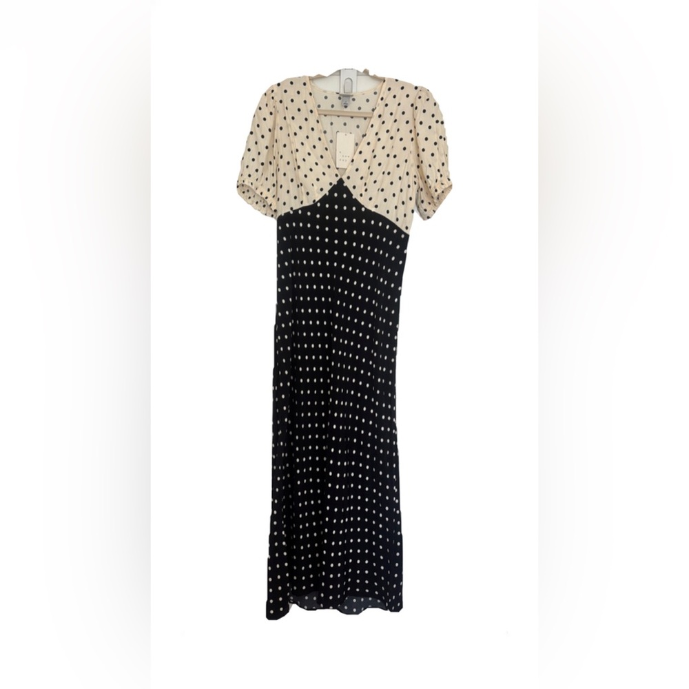 Polka Dot Dress with Puff Sleeves